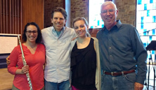 Melissa Wertheimer, Andrew Stewart, Annie Gill and Garth Baxter, May 17, 2017 at Goucher College after recording Two Last Songs and April Twilight.