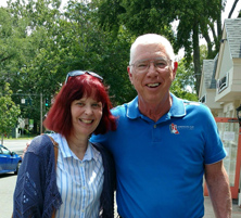 Garth with composer Juliana Hall, July, 2018, Simsbury, Connecticut